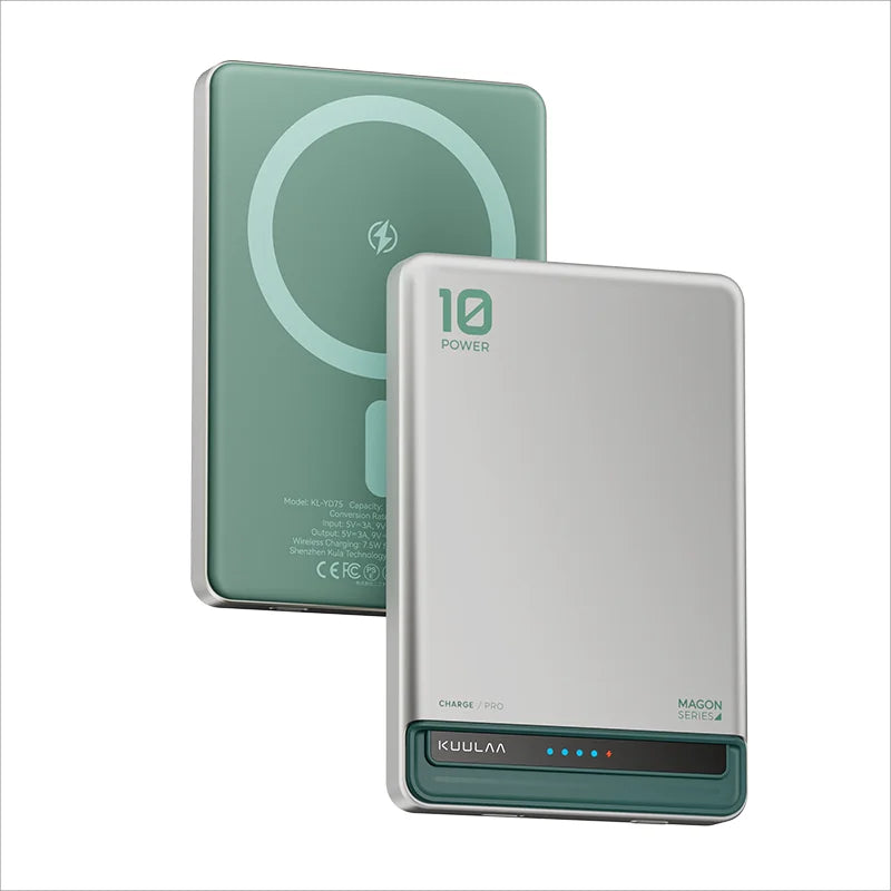 KUULAA 10,000mAh Magnetic Wireless Power Bank — 20W Fast Charging, MagSafe Compatible
