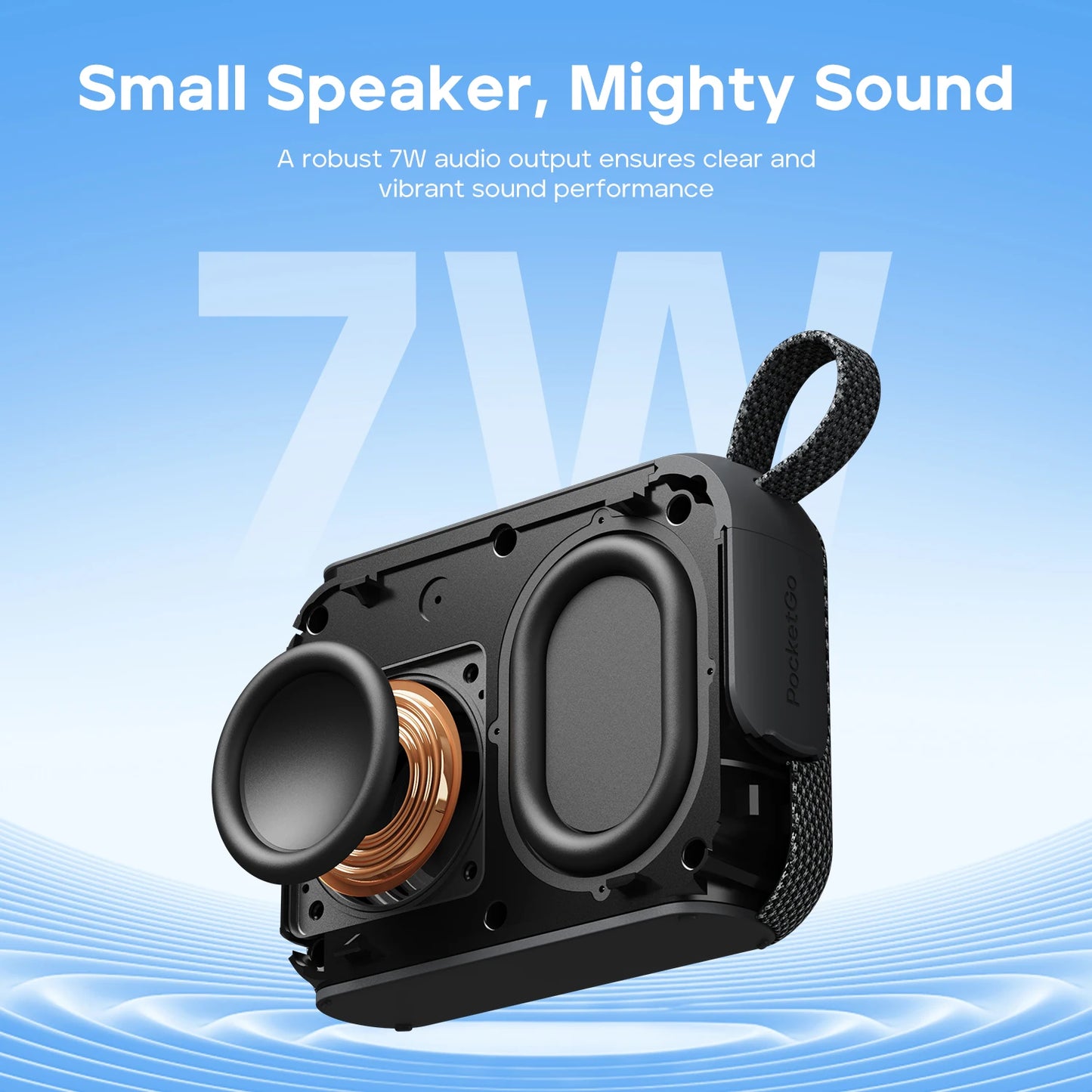 Tribit PocketGo Portable Bluetooth Speaker – IP68 Waterproof, BT 6.0, TWS, 80m Range, App EQ