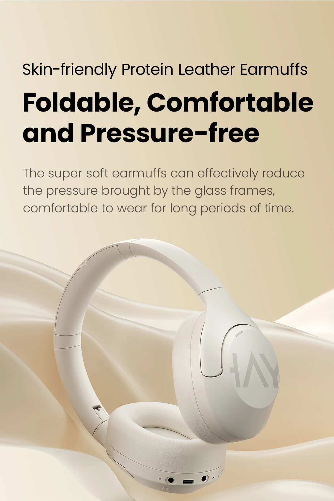 HAYLOU S30 ANC Over-Ear Headphones – 43dB Adaptive ANC, LDAC Hi-Res, 80Hr Battery, Memory Foam