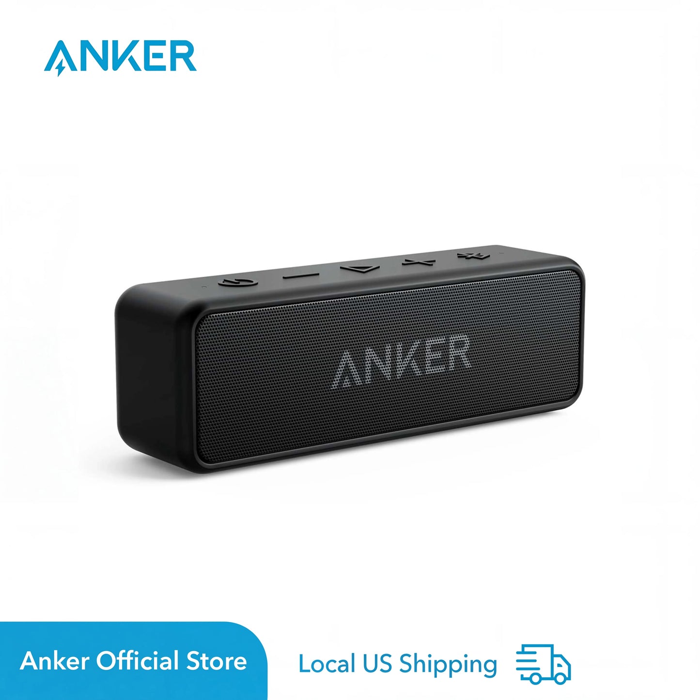 Anker Soundcore 2 Portable Bluetooth Speaker – Stereo Sound, IPX7, 24H Battery (Refurbished)