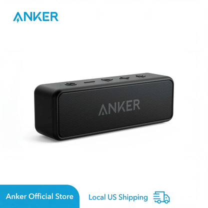 Anker Soundcore 2 Portable Bluetooth Speaker – Stereo Sound, IPX7, 24H Battery (Refurbished)