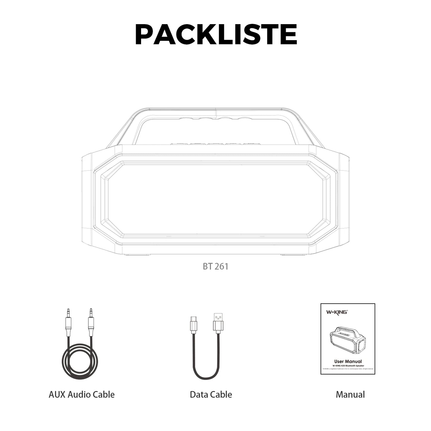 W-KING 80W Portable Bluetooth Speaker – Bass Boost, Stereo Pairing, IPX6, Reverse Charging