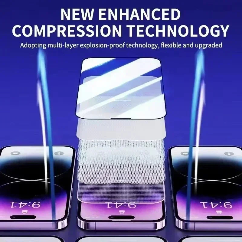 iPhone Screen Protector – Oleophobic Tempered Glass, Easy Install (3-Pack)