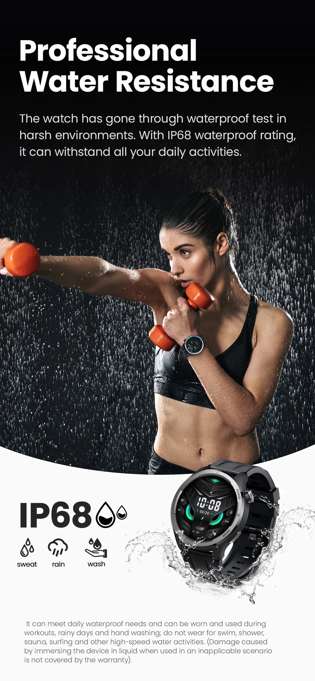 HAYLOU Solar Neo Smartwatch – 1.53" HD Display, 24H Health Monitoring, Bluetooth Calling